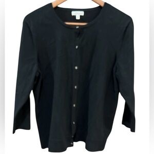 Croft & Barrow Black Button-up Cardigan Women’s Sweater Size XL